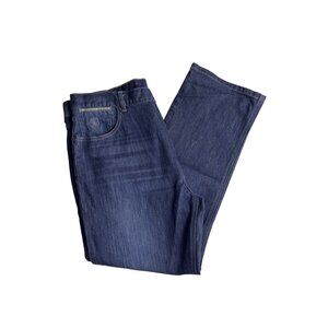 hart schaffner mens 38 x 29 blue faded straight leg jean casual D752